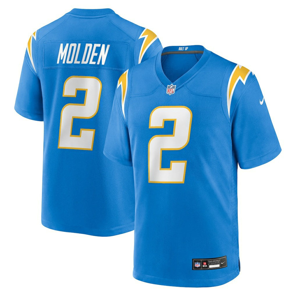 Elijah Molden Los Angeles Chargers Team Game Jersey - Powder Blue Jerseys