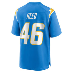 Nikko Reed Los Angeles Chargers Team Game Jersey - Powder Blue Jerseys
