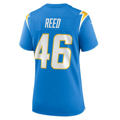 Nikko Reed Los Angeles Chargers Women's Team Game Jersey - Powder Blue Jerseys