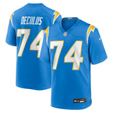 Austin Deculus Los Angeles Chargers Team Game Jersey - Powder Blue Jerseys