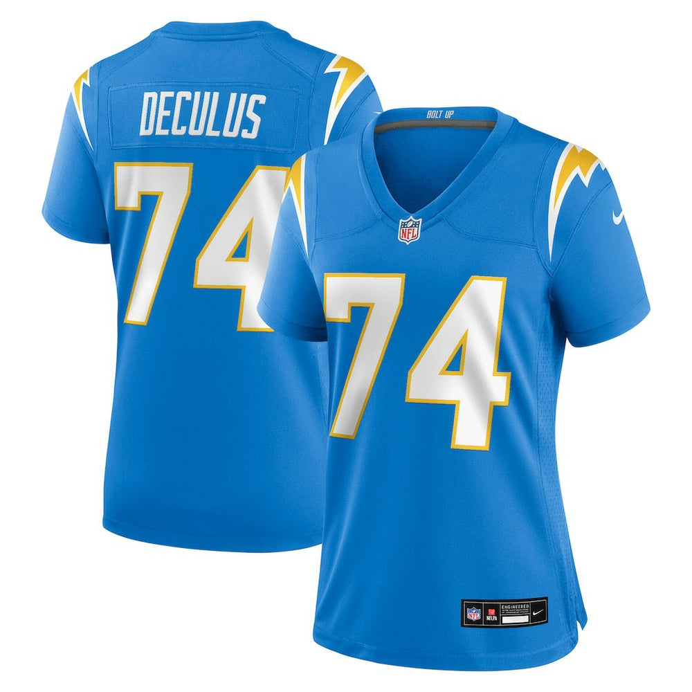 Austin Deculus Los Angeles Chargers Women's Team Game Jersey - Powder Blue Jerseys