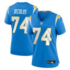 Austin Deculus Los Angeles Chargers Women's Team Game Jersey - Powder Blue Jerseys