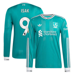 Alexander Isak Liverpool 2025/26 Third Long Sleeve Player Jersey Green - Adidas sale