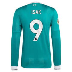 Alexander Isak Liverpool 2025/26 Third Long Sleeve Player Jersey Green - Adidas sale