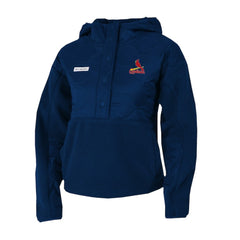 St. Louis Cardinals Columbia Women's Cloud Point Hooded Fleece Half-Snap Pullover Jacket - Navy Jackets