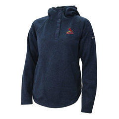St. Louis Cardinals Columbia Women's Half-Snap Pullover Hoodie - Navy Hoodies