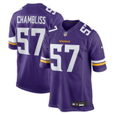 Chaz Chambliss Minnesota Vikings Team Game Jersey - Purple Jerseys