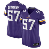 Chaz Chambliss Minnesota Vikings Women's Team Game Jersey - Purple Jerseys
