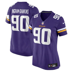Tyrion Ingram-Dawkins Minnesota Vikings Women's Team Game Jersey - Purple Jerseys
