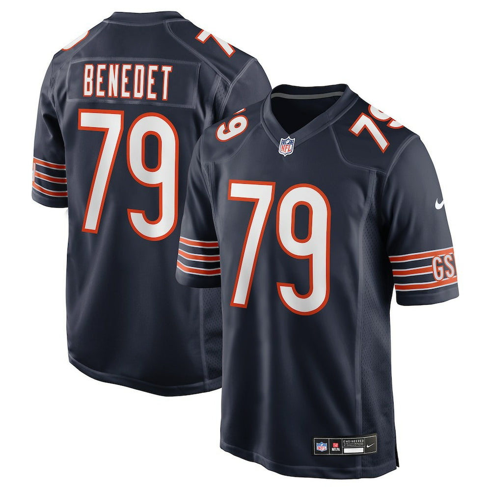 Theo Benedet Chicago Bears Team Game Jersey - Navy Jerseys