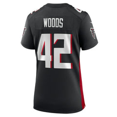 Josh Woods Atlanta Falcons Women's Team Game Jersey - Black Jerseys
