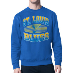 St. Louis Blues Starter Team Grit Graphic Fleece Pullover Sweatshirt - Blue | US 203448428