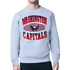 Washington Capitals Starter Team Grit Graphic Fleece Pullover Sweatshirt - Gray | US 203448435