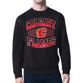 Calgary Flames Starter Team Grit Graphic Fleece Pullover Sweatshirt - Black | US 203448438