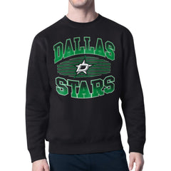 Dallas Stars Starter Team Grit Graphic Fleece Pullover Sweatshirt - Black | US 203448439