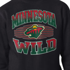 Minnesota Wild Starter Team Grit Graphic Fleece Pullover Sweatshirt - Black | US 203448441