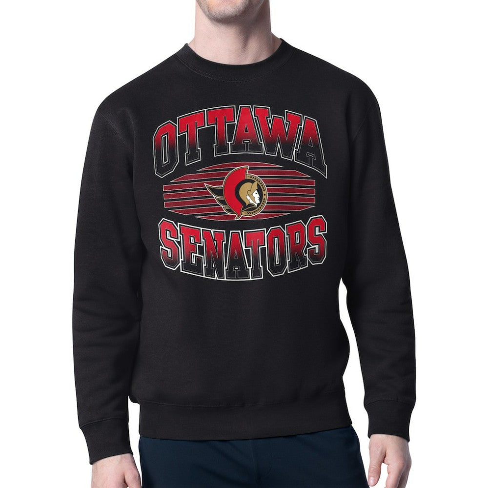 Ottawa Senators Starter Team Grit Graphic Fleece Pullover Sweatshirt - Black | US 203448442