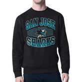 San Jose Sharks Starter Team Grit Graphic Fleece Pullover Sweatshirt - Black | US 203448446