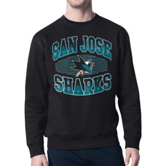 San Jose Sharks Starter Team Grit Graphic Fleece Pullover Sweatshirt - Black | US 203448446