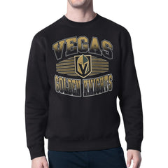 Vegas Golden Knights Starter Team Grit Graphic Fleece Pullover Sweatshirt - Black | US 203448447