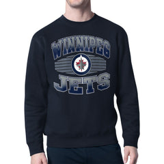 Winnipeg Jets Starter Team Grit Graphic Fleece Pullover Sweatshirt - Navy | US 203448455