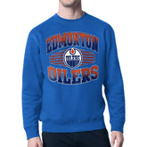 Edmonton Oilers Starter Team Grit Graphic Fleece Pullover Sweatshirt - Royal | US 203448457