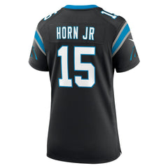 Jimmy Horn Jr Carolina Panthers Women's Team Game Jersey - Black Jerseys