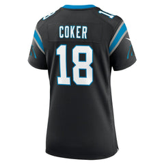 Jalen Coker Carolina Panthers Women's Team Game Jersey - Black Jerseys