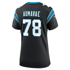 Popo Aumavae Carolina Panthers Women's Team Game Jersey - Black Jerseys