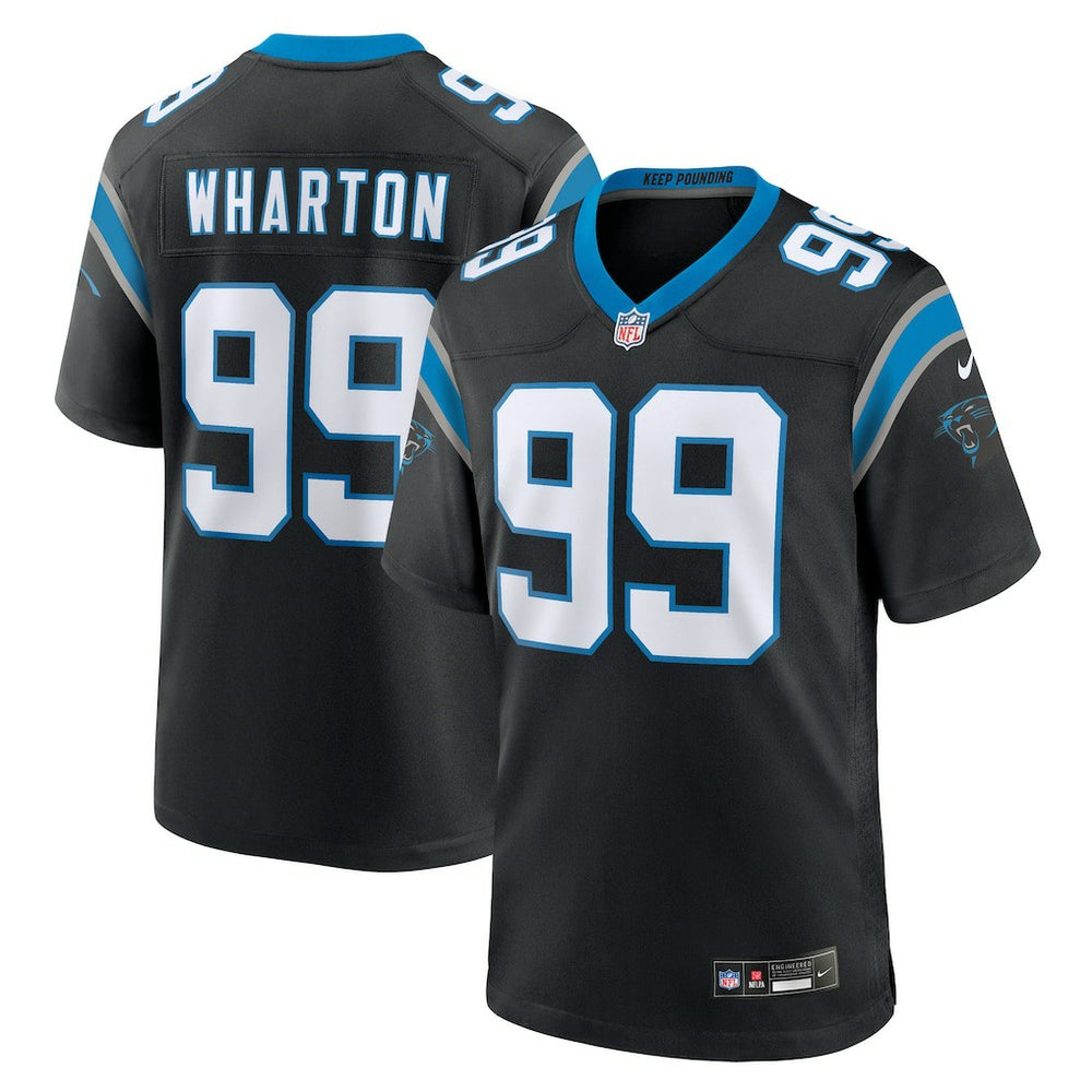 Tershawn Wharton Carolina Panthers Team Game Jersey - Black Jerseys