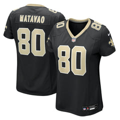 Moliki Matavao New Orleans Saints Women's Team Game Jersey - Black Jerseys