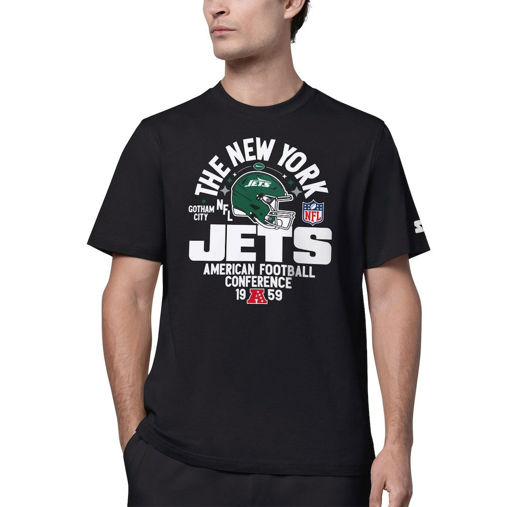 New York Jets Starter Gotham City T-Shirt - Black T-shirts