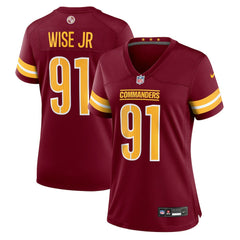 Deatrich Wise Jr. Washington Commanders Women's Team Game Jersey - Burgundy Jerseys