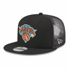 New York Knicks Core Logo Meshback 9FIFTY Snapback Hat Black - New Era