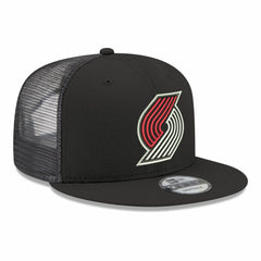 Portland Trail Blazers Core Logo Meshback 9FIFTY Snapback Hat Black - New Era