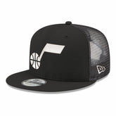 Utah Jazz Core Logo Meshback 9FIFTY Snapback Hat Black - New Era