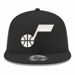Utah Jazz Core Logo Meshback 9FIFTY Snapback Hat Black - New Era