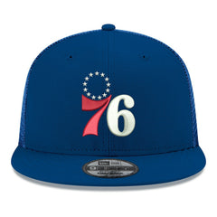 Philadelphia 76ers Core Logo Meshback 9FIFTY Snapback Hat Royal - New Era
