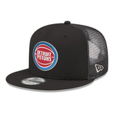 Detroit Pistons Core Logo Meshback 9FIFTY Snapback Hat Black - New Era