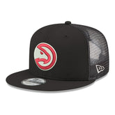Atlanta Hawks Core Logo Meshback 9FIFTY Snapback Hat Black - New Era