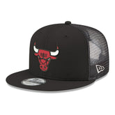 Chicago Bulls Core Logo Meshback 9FIFTY Snapback Hat Black - New Era