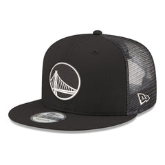 Golden State Warriors Core Logo Meshback 9FIFTY Snapback Hat Black - New Era
