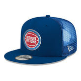 Detroit Pistons Core Logo Meshback 9FIFTY Snapback Hat Blue - New Era