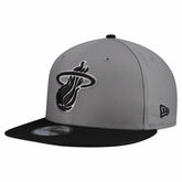 Miami Heat Core Logo Storm Gray Two-Tone 9FIFTY Snapback Hat Gray - New Era