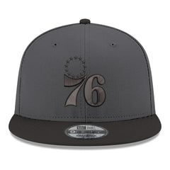 Philadelphia 76ers Logo 2-Tone 9FIFTY Snapback Hat Gray/Black - New Era