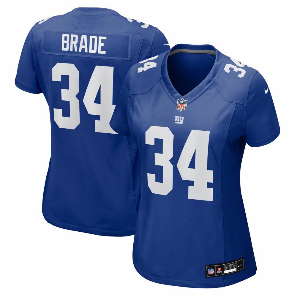 Beau Brade New York Giants Women's Team Game Jersey - Royal Jerseys