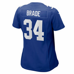 Beau Brade New York Giants Women's Team Game Jersey - Royal Jerseys