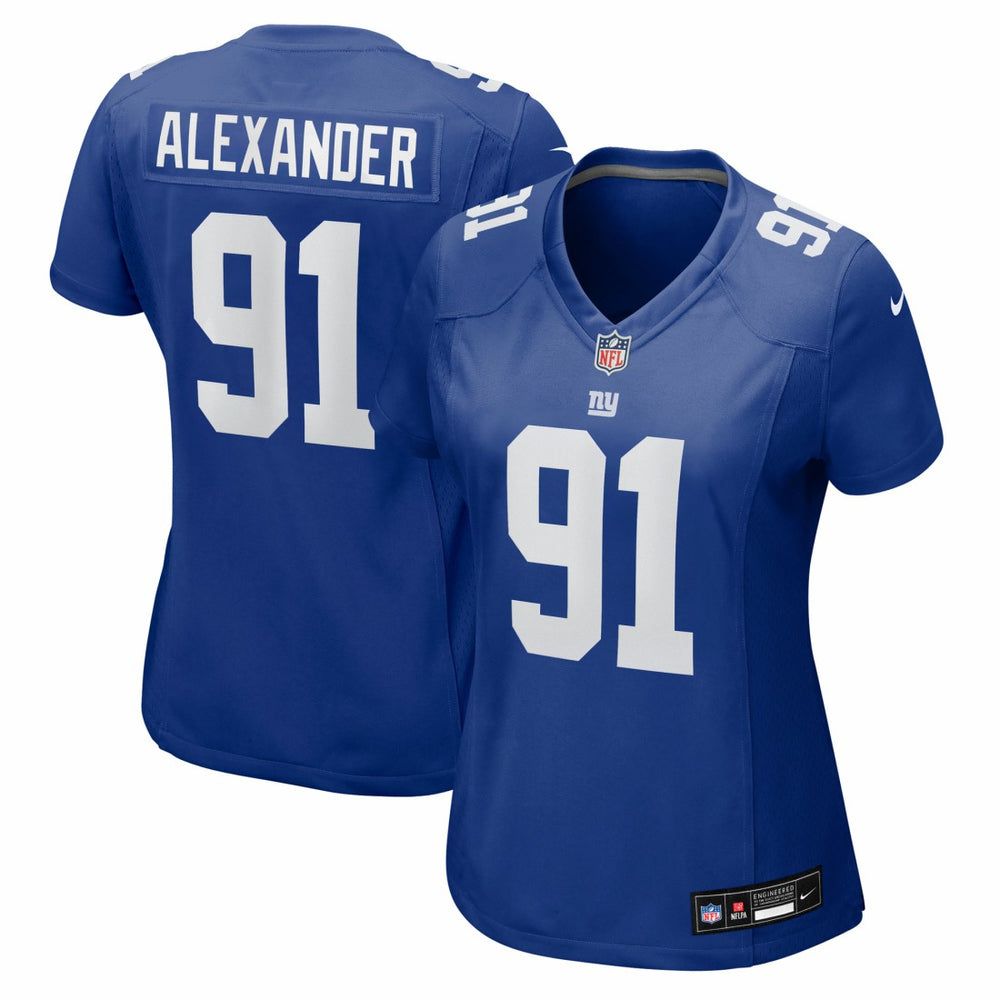 Darius Alexander New York Giants Women's Team Game Jersey - Royal Jerseys