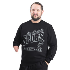 San Antonio Spurs G-III Sports by Carl Banks Adaptive Headliner Fleece Crewneck Sweatshirt Black