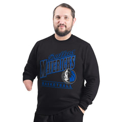 Dallas Mavericks G-III Sports by Carl Banks Adaptive Headliner Fleece Crewneck Sweatshirt Black outlet